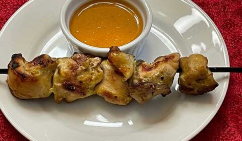 CafeRouge chicken satay with peanut sauce
