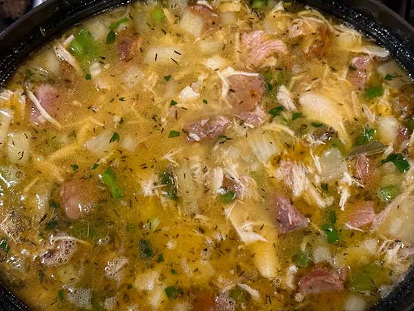 New Orleans style chicken gumbo.