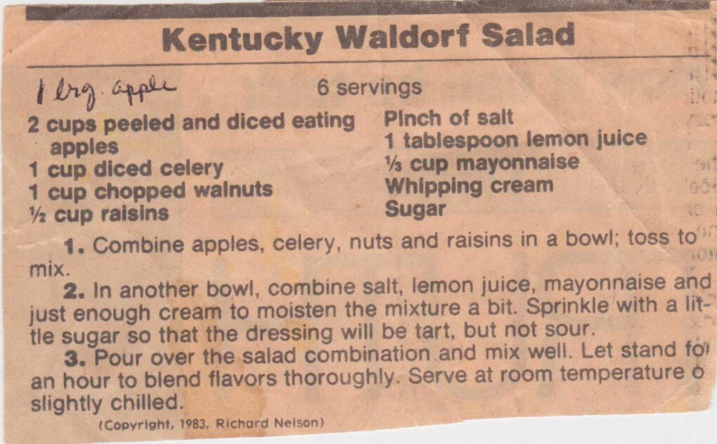 Madeline’s Waldorf Salad recipe