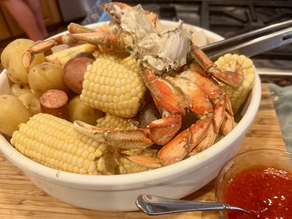 Dungeness crab boil